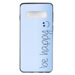 Coque Silicone Fantaisie Samsung Galaxy S10 - Bea Happy Bleu -All For Phone Magasin coque galaxy s10 frac2897 1