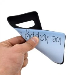 Coque Silicone Fantaisie Samsung Galaxy S10 - Bea Happy Bleu -All For Phone Magasin coque galaxy s10 frac2897 4