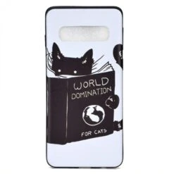 Coque Silicone Fantaisie Samsung Galaxy S10 - Chat Qui Lit Blanc -All For Phone Magasin coque galaxy s10 frac2898 1
