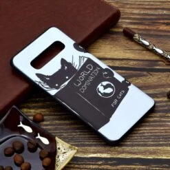 Coque Silicone Fantaisie Samsung Galaxy S10 - Chat Qui Lit Blanc -All For Phone Magasin coque galaxy s10 frac2898 5