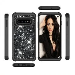 Coque Antichoc Hybride Galaxy S10 - Style Paillettes Noir -All For Phone Magasin coque galaxy s10 frac2915 4