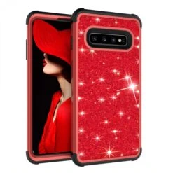 Coque Antichoc Hybride Galaxy S10 - Style Paillettes Rouge -All For Phone Magasin coque galaxy s10 frac2916 3