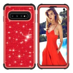 Coque Antichoc Hybride Galaxy S10 - Style Paillettes Rouge -All For Phone Magasin coque galaxy s10 frac2916 5