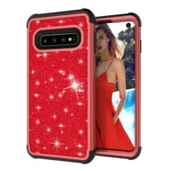 Coque Antichoc Hybride Galaxy S10 - Style Paillettes Rouge -All For Phone Magasin coque galaxy s10 frac2916 6