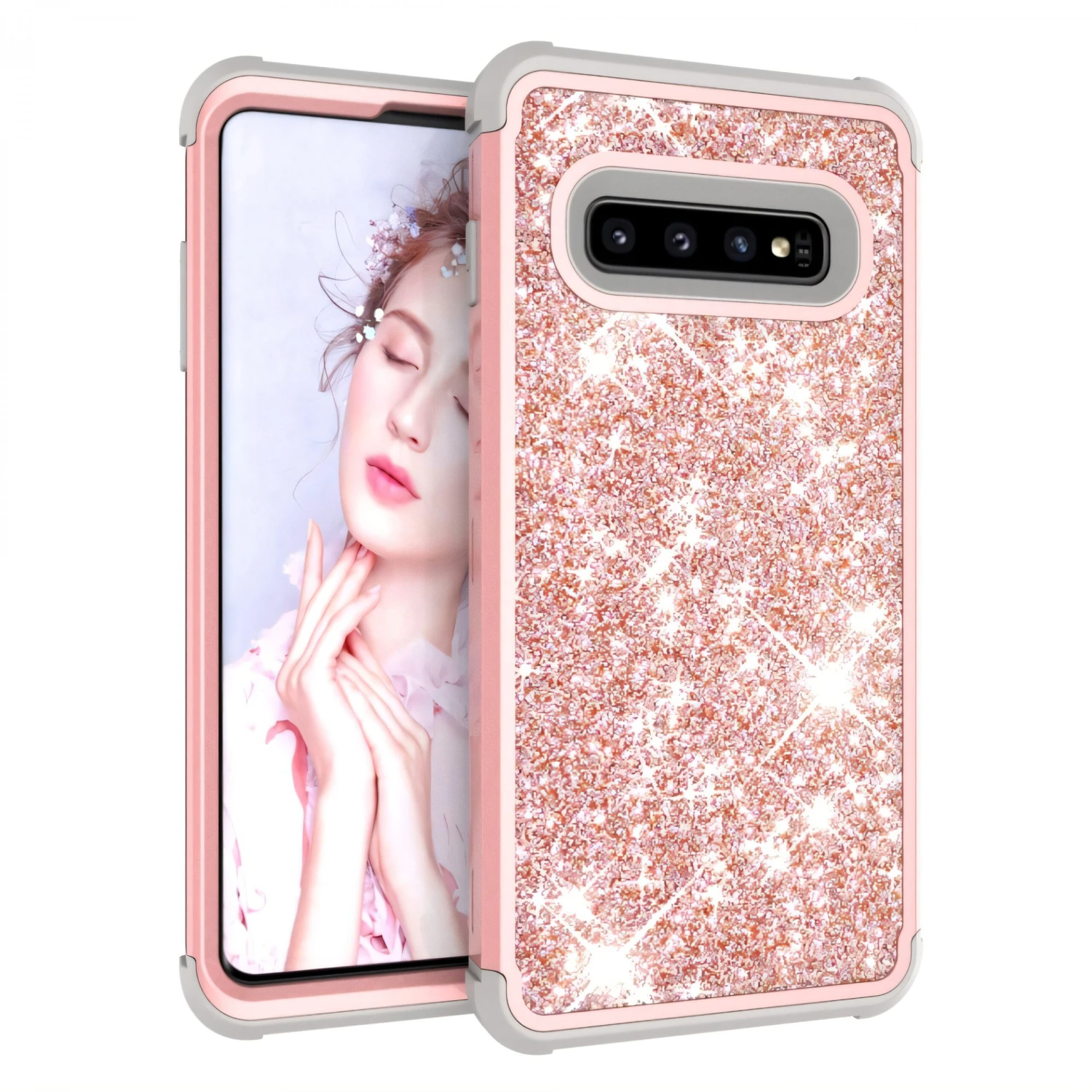 Coque Antichoc Hybride Galaxy S10 - Style Paillettes Multicouleur 6 Coque Antichoc Hybride Galaxy S10 - Style Paillettes Multicouleur – Image 4