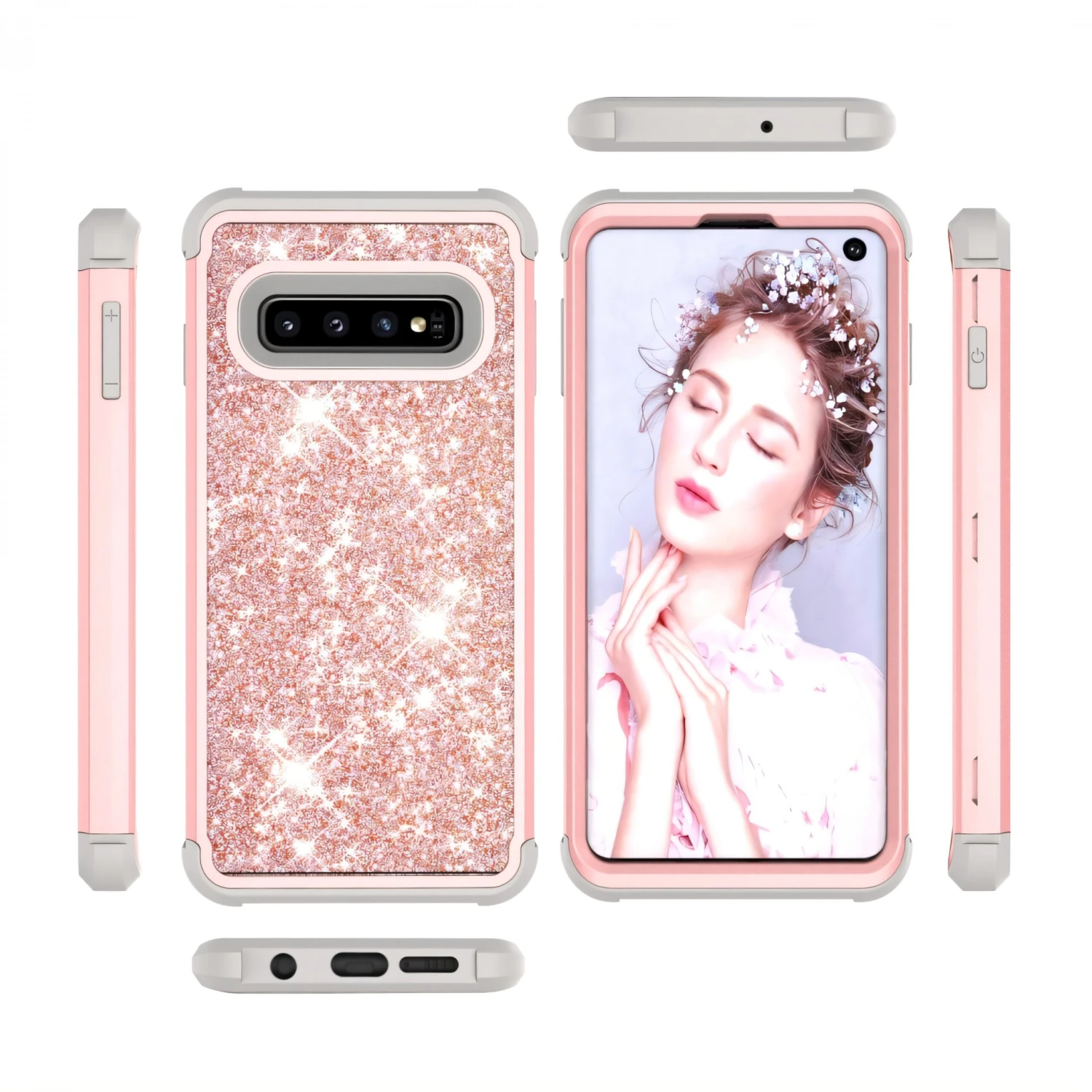 Coque Antichoc Hybride Galaxy S10 - Style Paillettes Multicouleur 7 Coque Antichoc Hybride Galaxy S10 - Style Paillettes Multicouleur – Image 5