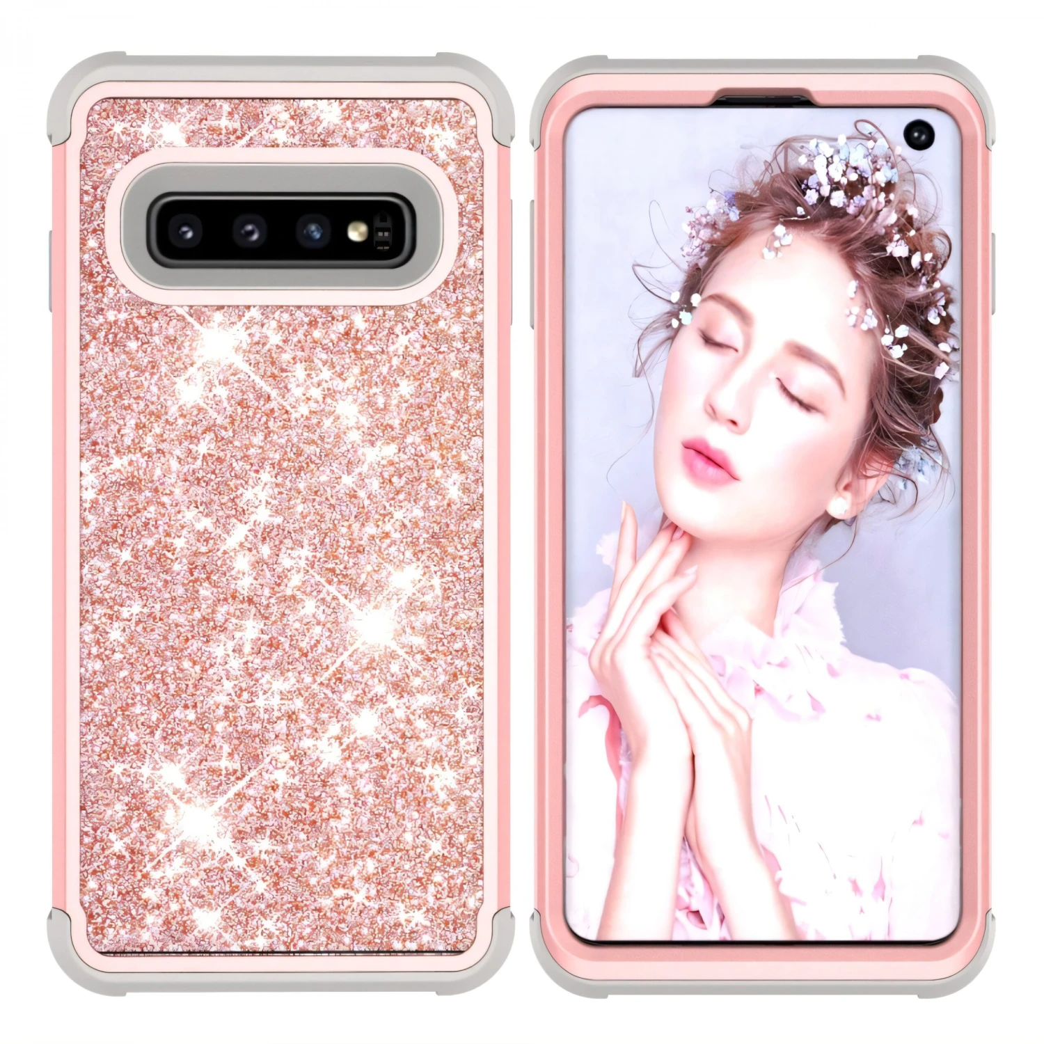 Coque Antichoc Hybride Galaxy S10 - Style Paillettes Multicouleur 8 Coque Antichoc Hybride Galaxy S10 - Style Paillettes Multicouleur – Image 6