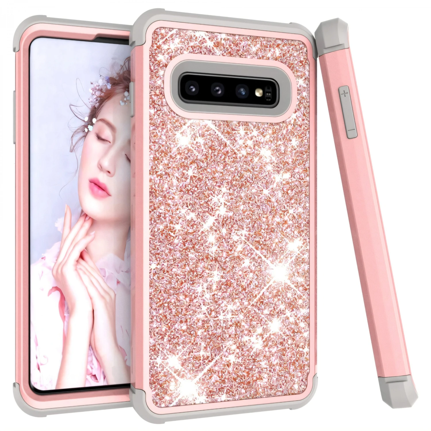 Coque Antichoc Hybride Galaxy S10 - Style Paillettes Multicouleur 3 Coque Antichoc Hybride Galaxy S10 - Style Paillettes Multicouleur