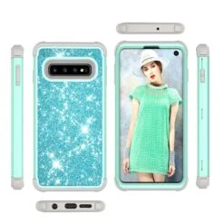 Coque Antichoc Hybride Pour Galaxy S10 - Style Paillettes Bleu Ciel -All For Phone Magasin coque galaxy s10 frac3893 2