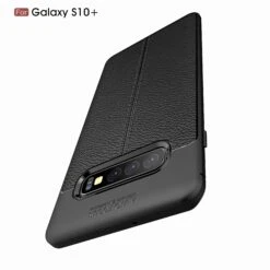 Coque Silicone Galaxy S10 Plus Litchi Skin Noir -All For Phone Magasin coque galaxy s10 plus frac3869 2