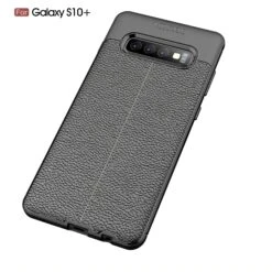 Coque Silicone Galaxy S10 Plus Litchi Skin Noir -All For Phone Magasin coque galaxy s10 plus frac3869 4