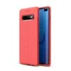 Coque Silicone Galaxy S10 Plus Litchi Skin Rouge -All For Phone Magasin coque galaxy s10 plus frac3870