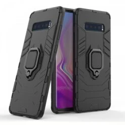Coque Antichoc Hybride Galaxy S10 Plus Avec Anneau Noir