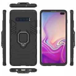 Coque Antichoc Hybride Galaxy S10 Plus Avec Anneau Noir -All For Phone Magasin coque galaxy s10 plus frac3875 8