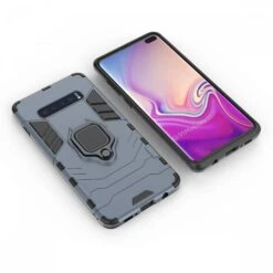 Coque Antichoc Hybride Galaxy S10 Plus Avec Anneau Bleu Foncé -All For Phone Magasin coque galaxy s10 plus frac3876 3