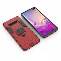 Coque Antichoc Hybride Galaxy S10 Plus Avec Anneau Rouge -All For Phone Magasin coque galaxy s10 plus frac3877 3