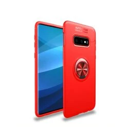 Coque Silicone Galaxy S10 Plus Avec Anneau Rouge