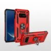 Coque Antichoc Samsung Galaxy S10E Avec Partie En Metal Support Voiture Rouge