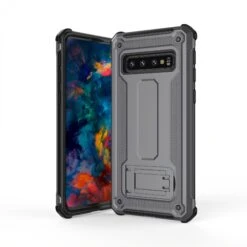 Coque Antichoc Renforcé Samsung Galaxy S10E Avec Support Gris