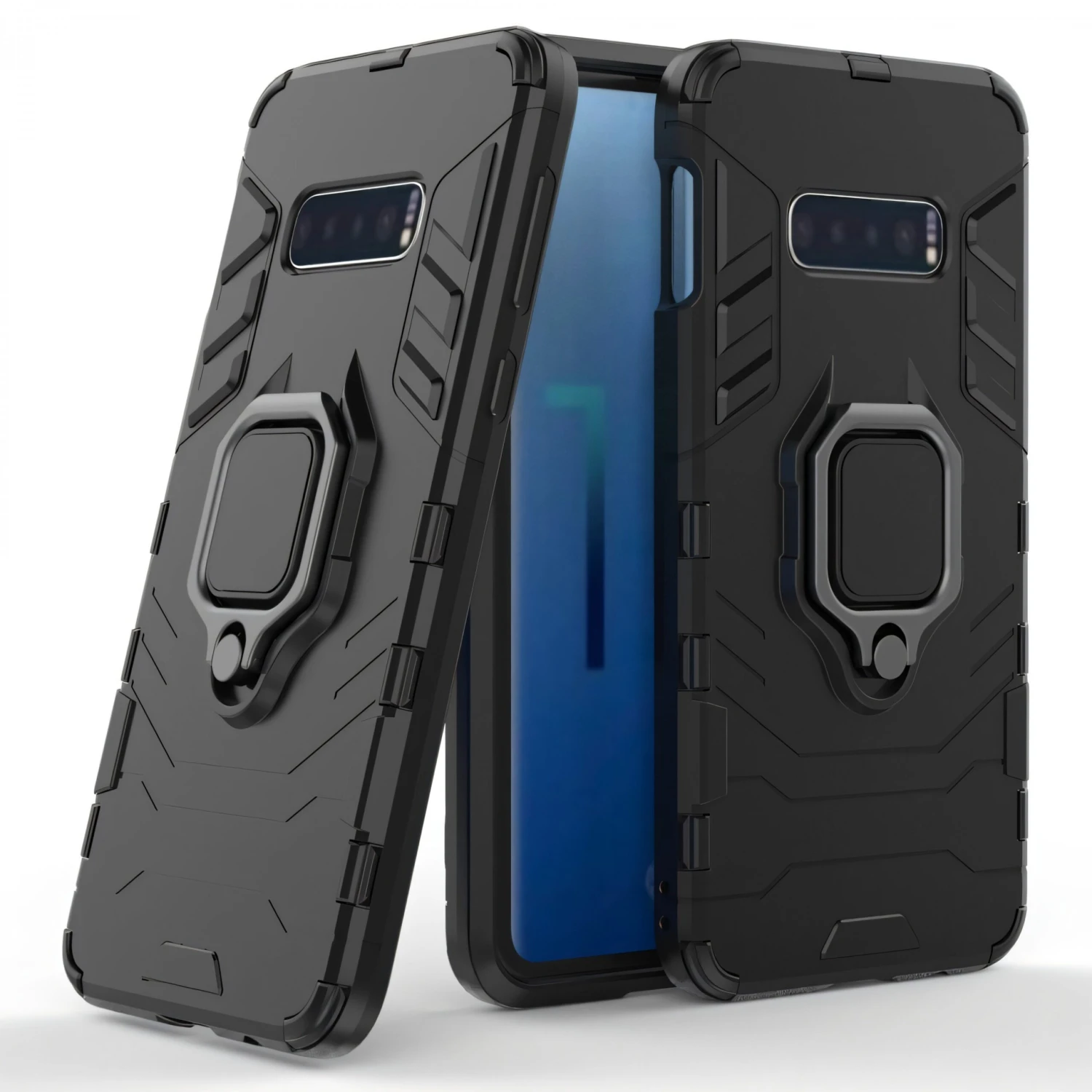 Coque Antichoc Galaxy S10E Avec Anneau Noir