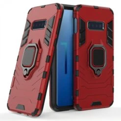 Coque Antichoc Galaxy S10E Avec Anneau Rouge