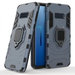 Coque Antichoc Galaxy S10E Avec Anneau Bleu