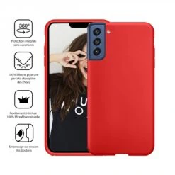 Coque Silicone Premium Pour Galaxy S21 FE Rouge - JAYM® CLASSIC®