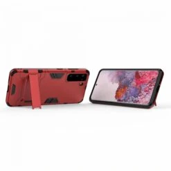 Coque Antichoc Galaxy S21 Hybride Avec Support - Rouge -All For Phone Magasin coque galaxy s21 frac3704 3