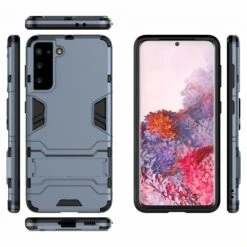 Coque Antichoc Galaxy S21 Hybride Avec Support - Bleu -All For Phone Magasin coque galaxy s21 frac3705 2