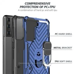 Coque Antichoc Galaxy S21 Metal Hybride Armor Avec Anneau - Bleu Foncé 13 Coque Antichoc Galaxy S21 Metal Hybride Armor Avec Anneau - Bleu Foncé -All For Phone Magasin coque galaxy s21 frac3726 3