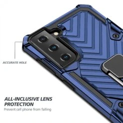 Coque Antichoc Galaxy S21 Metal Hybride Armor Avec Anneau - Bleu Foncé 14 Coque Antichoc Galaxy S21 Metal Hybride Armor Avec Anneau - Bleu Foncé -All For Phone Magasin coque galaxy s21 frac3726 4