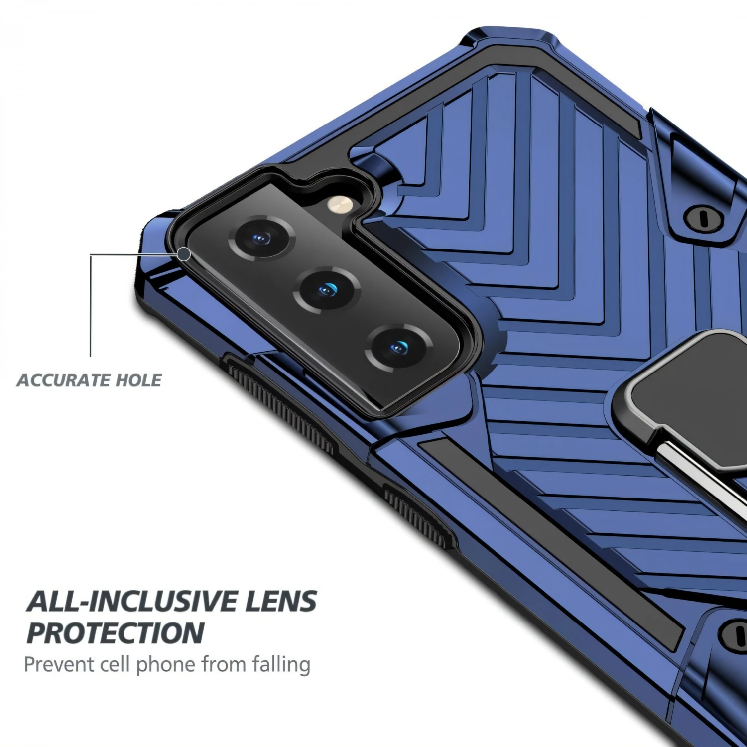 Coque Antichoc Galaxy S21 Metal Hybride Armor Avec Anneau - Bleu Foncé 7 Coque Antichoc Galaxy S21 Metal Hybride Armor Avec Anneau - Bleu Foncé – Image 5