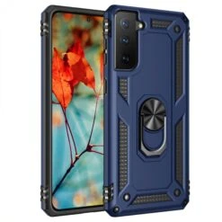 Coque Antichoc Galaxy S21 Plus Hybride Armor Avec Anneau - Bleu Foncé