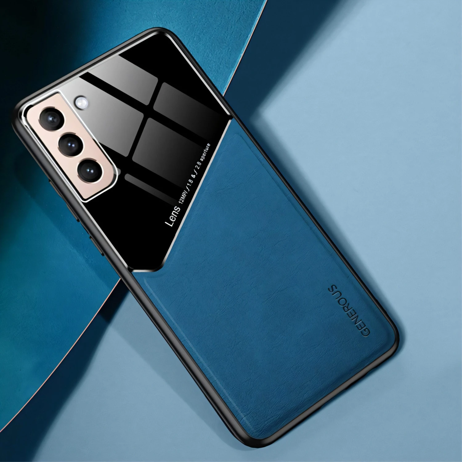 Coque Antichoc Galaxy S21 Plus Design Avec Partie Métallique Incorporée Pour Aimant - Bleu Foncé 4 Coque Antichoc Galaxy S21 Plus Design Avec Partie Métallique Incorporée Pour Aimant - Bleu Foncé – Image 2