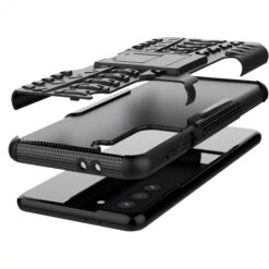 Coque Antichoc Galaxy S21 Plus Avec Support Intégré - Noir -All For Phone Magasin coque galaxy s21 plus frac3760 6