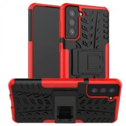 Coque Antichoc Galaxy S21 Plus Avec Support Intégré - Rouge