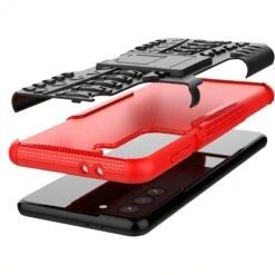 Coque Antichoc Galaxy S21 Plus Avec Support Intégré - Rouge -All For Phone Magasin coque galaxy s21 plus frac3761 6
