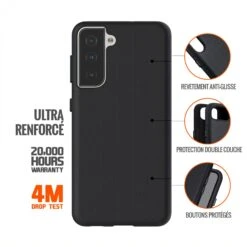Coque Antichoc Ultra-renforcée Polycarbonate Pour Samsung Galaxy S22 - Drop-test 4 Mètres EIGER®