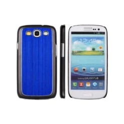 Coque Galaxy S3 Style Acier Brossé Bleu -All For Phone Magasin coque galaxy s3 frac s213 1