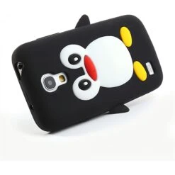 Coque Silicone Galaxy S4 Mini Pingouin Noir -All For Phone Magasin coque galaxy s4 frac2596 2