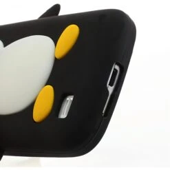 Coque Silicone Galaxy S4 Mini Pingouin Noir -All For Phone Magasin coque galaxy s4 frac2596 3