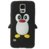Coque Silicone Galaxy S5 Pingouin Noir