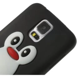 Coque Silicone Galaxy S5 Pingouin Noir -All For Phone Magasin coque galaxy s5 frac2597 3