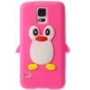 Coque Silicone Galaxy S5 Pingouin Fushia