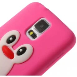 Coque Silicone Galaxy S5 Pingouin Fushia -All For Phone Magasin coque galaxy s5 frac2598 3