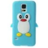 Coque Silicone Galaxy S5 Pingouin Bleu