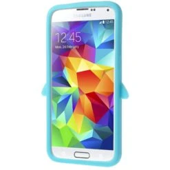 Coque Silicone Galaxy S5 Pingouin Bleu -All For Phone Magasin coque galaxy s5 frac2599 2