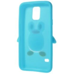 Coque Silicone Galaxy S5 Pingouin Bleu -All For Phone Magasin coque galaxy s5 frac2599 5