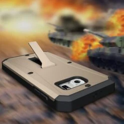 Coque Antichoc Galaxy S6 Hybrid Shell Or -All For Phone Magasin coque galaxy s6 frac2571 1