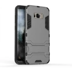 Coque Galaxy S8 Anti-choc Hybrid Avec Support Gris -All For Phone Magasin coque galaxy s8 frac1536 1